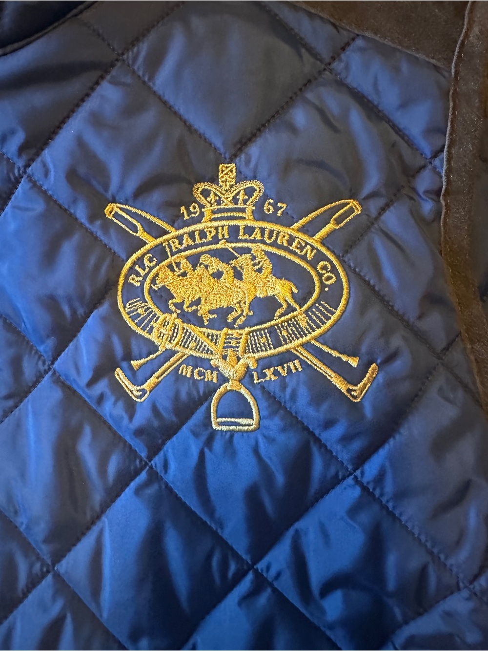 NEW Ralph Lauren Sport Navy Blue County Riders Jockey Club Quilted Puffer XL - Picture 5 of 10